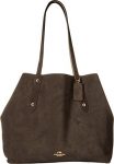 COACH Women's Suede Large Market Tote Li/Chestnut Stone Handbag