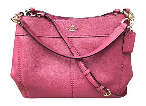 Coach Pebbled Leather Small Lexy Shoulder Bag Handbag (Rouge)